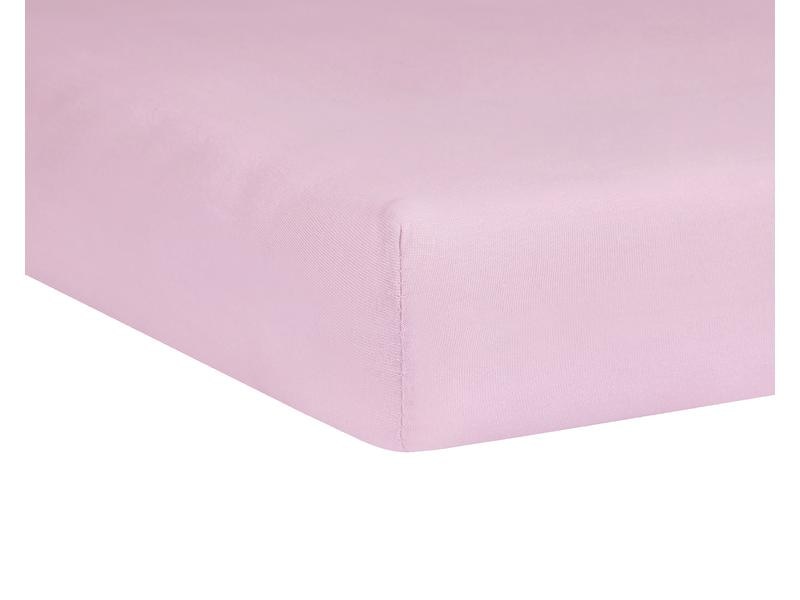Julius Zöllner Fix-Leintuch Jersey Rosa 70 x 140 cm Spannbetttuch für Kinderbett