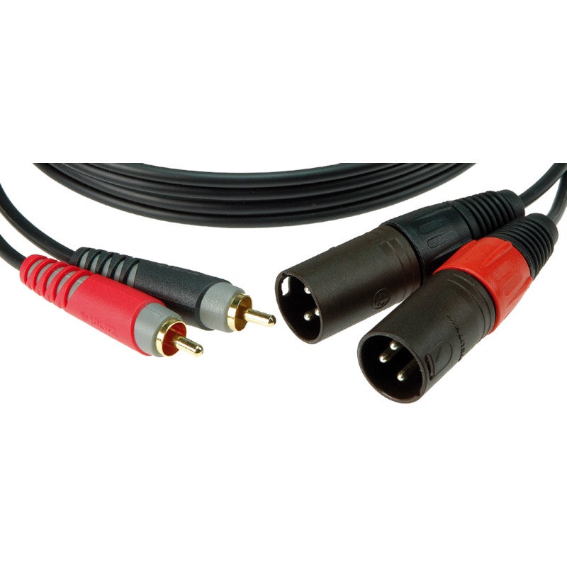 Klotz AT-CM0300 Pro Twin kabel 2x RCA naar 2x XLR male 3m