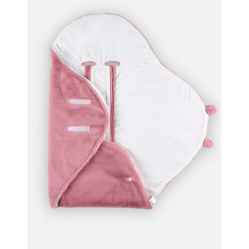 Couverture promenade fausse fourrure Rose Mix & Match - NOUKIE 'S