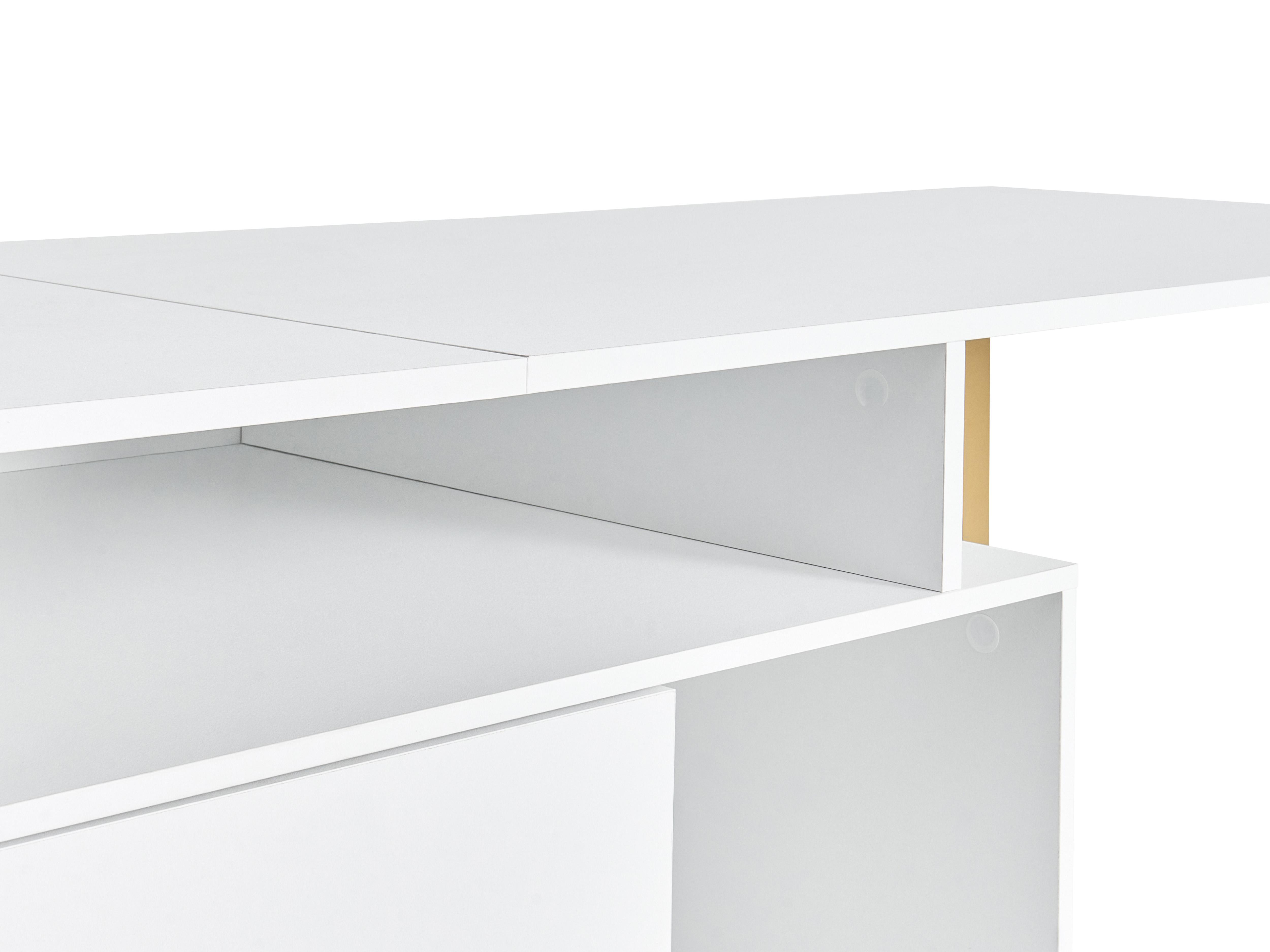 Verstelbaar bureau ASHMORE Wit 165/220 cm 55 cm