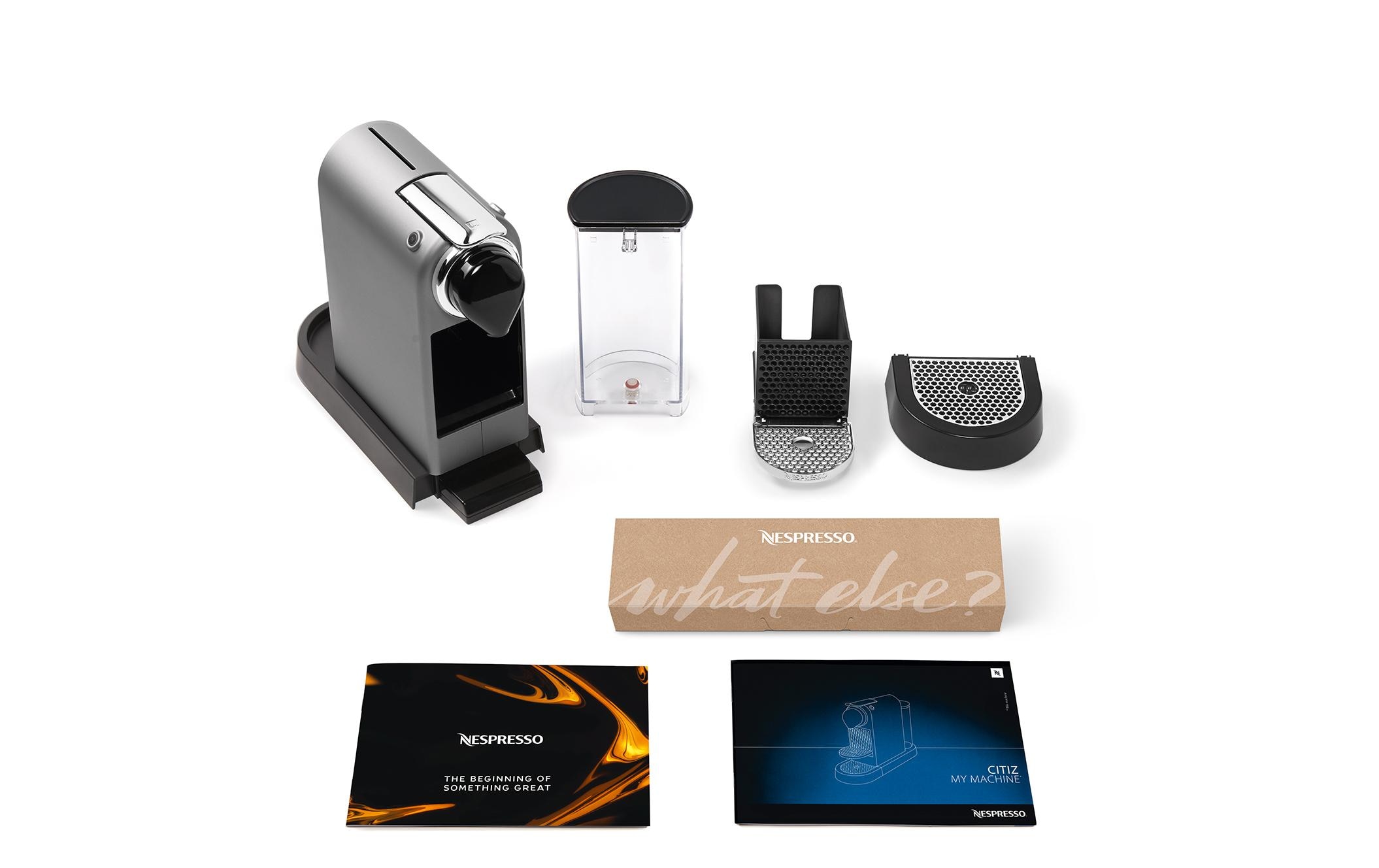 Kaffeemaschine Nespresso CitiZ XN741B Silber<br>Elegante Kapselmaschine der Original Line mit geringem Platzbedarf
