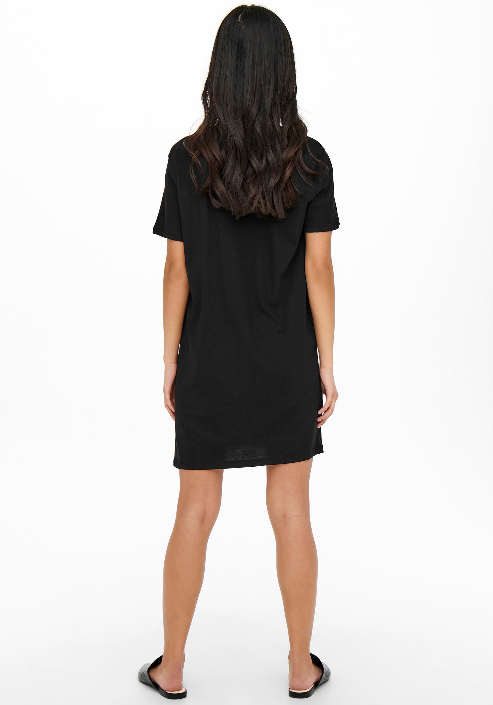 ONLY Shirtkleid »ONLMAY – Shirtkleid mit elastischem Material für Alltag« regular fit, casual, Jersey, Baumwolle, Rundhals