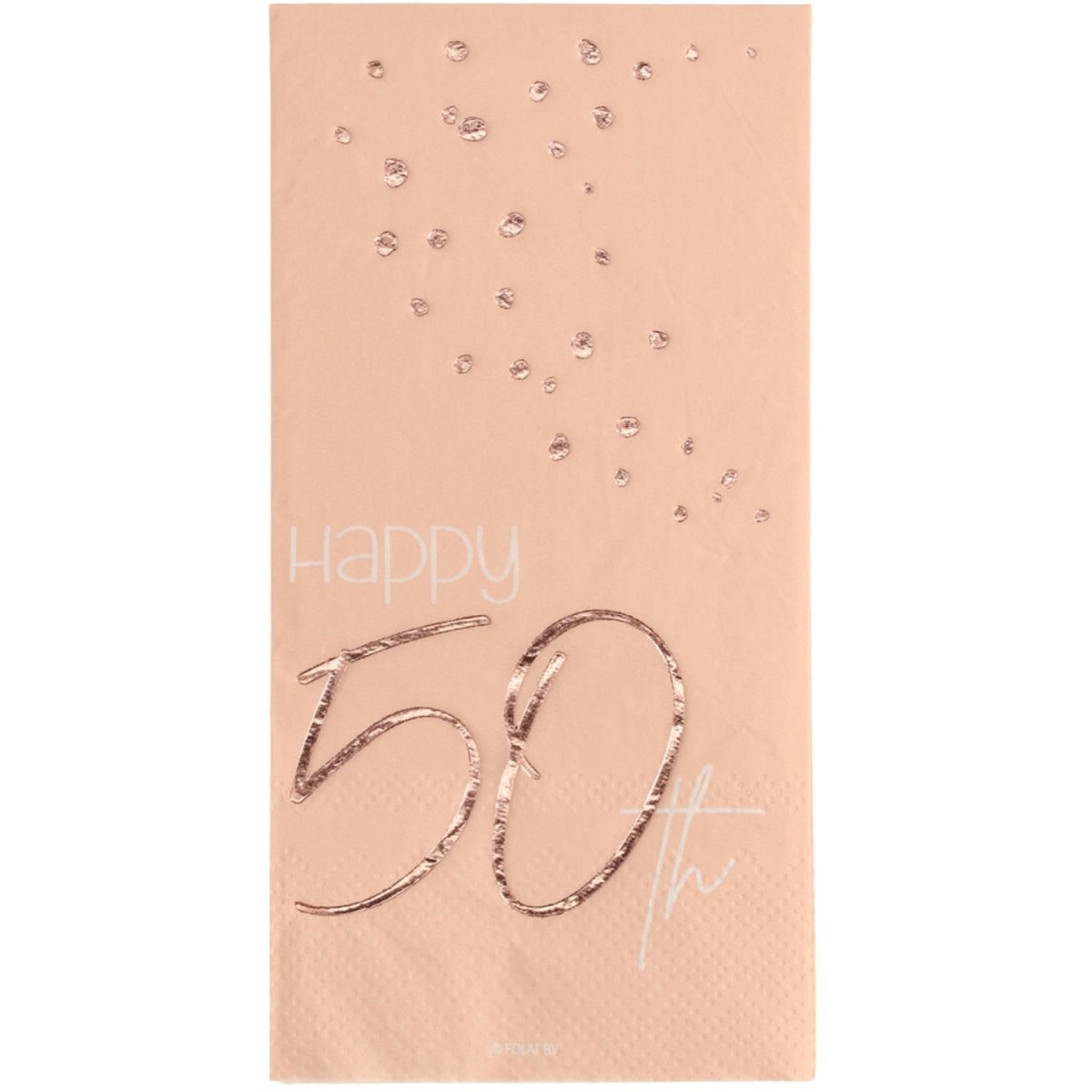 Servetten 50 Jaar Rose Goud 33cm 10st