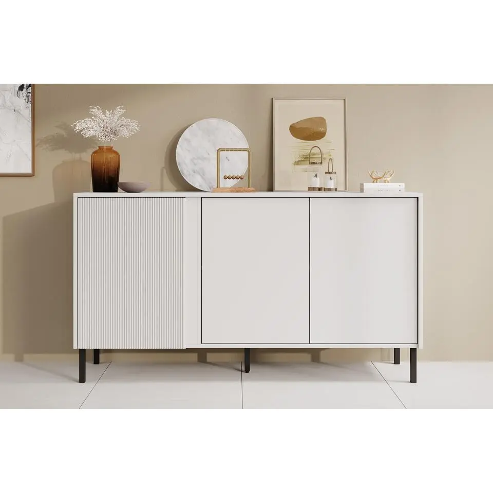 Meubella - Dressoir Margareth - Wit - 145 cm