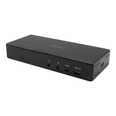 i-Tec USB-C Quattro - Station d'accueil - USB-C / Thunderbolt 3 - 2 x HDMI, 2 x DP - GigE - avec chargeur universel i-Tec 112 W