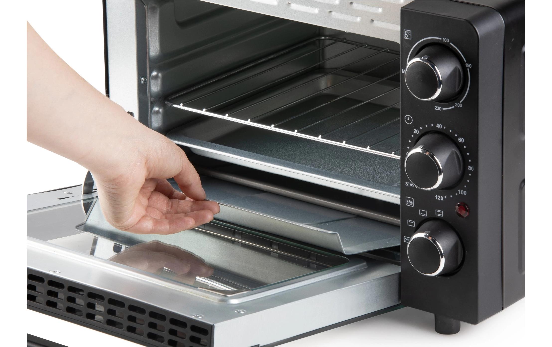 Backofen DO807GO 20 l, SchwarzKleinbackofen mit hochwertigem Wärmeelement für gleichmässige Ergebnisse