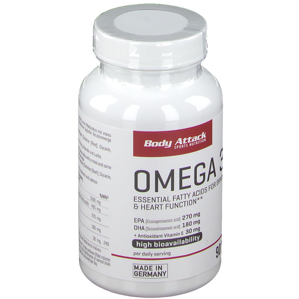 Body Attack Omega-3 Kapseln