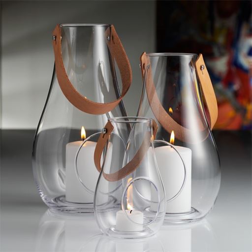 Holmegaard Design With Light Lanterne, Klar, 15,5x25x15,5 cm