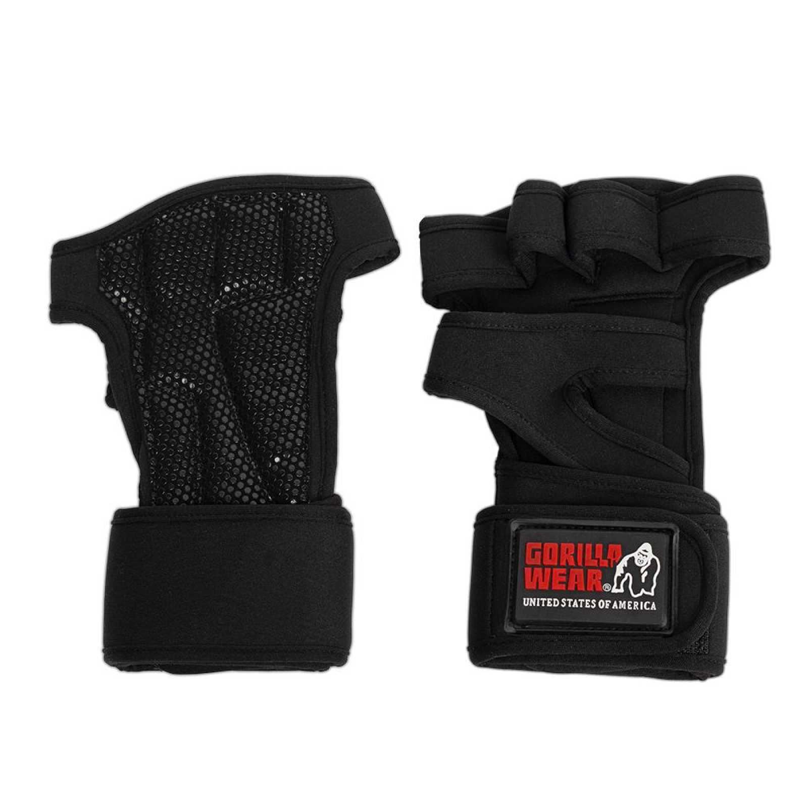 Luvas de treino para levantamento de peso Gorilla Wear Yuma, cor preta.