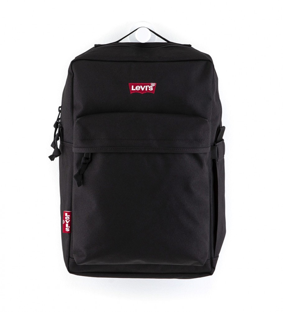 Mochila Levi's tamanho G, modelo Standard Issue, preta - 41x26x13cm -