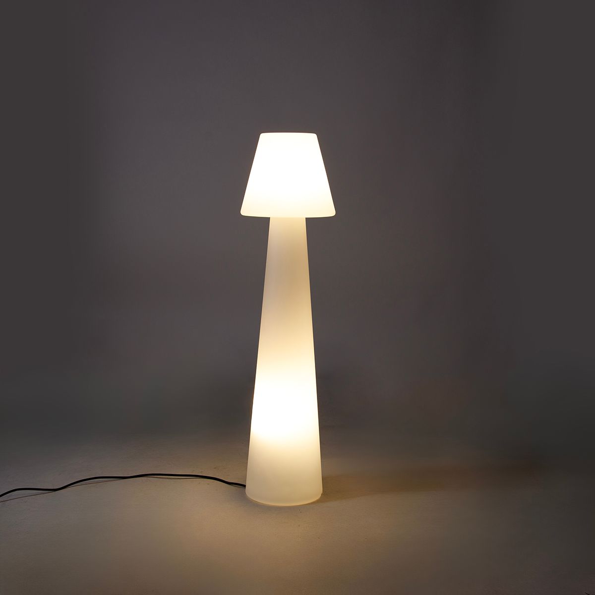 Design buiten vloerlamp mushroom wit IP44 - Katrijn