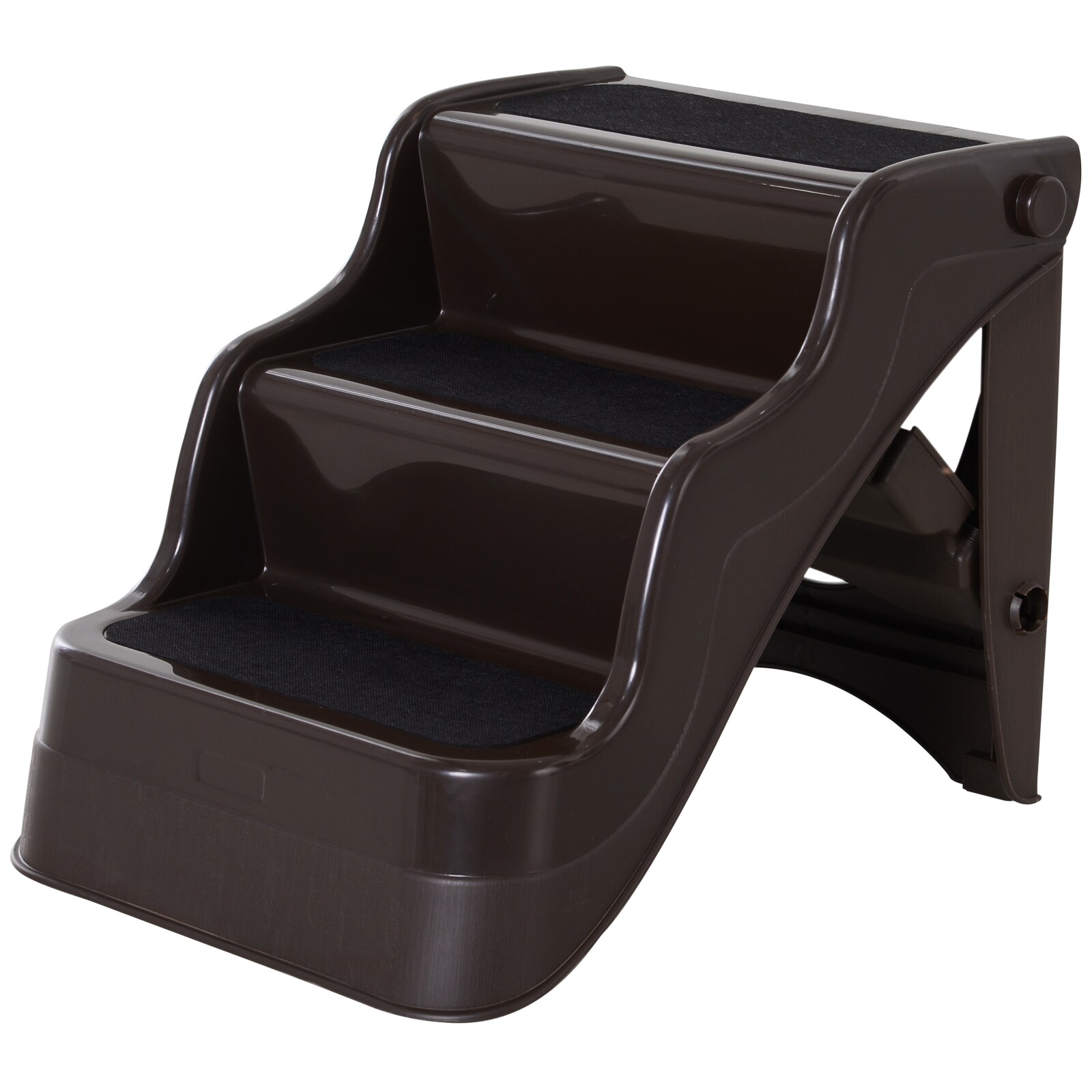 PawHut Haustiertreppe klappbar dunkelbraun 49 x 39 x 39 cm