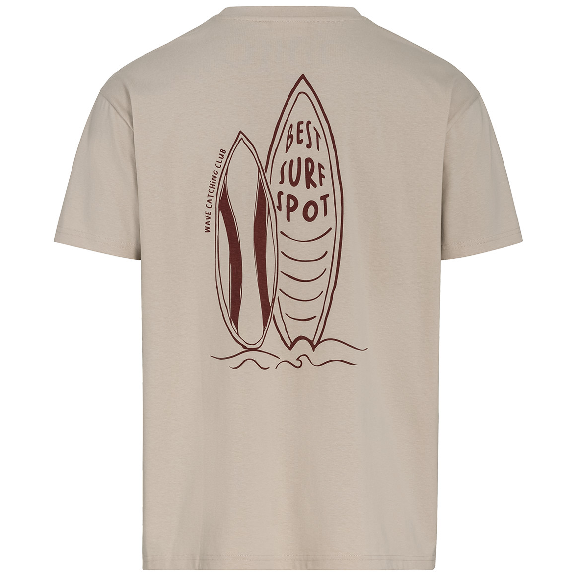 Jonas Nielsen Herren T-Shirt mit Backprint beige