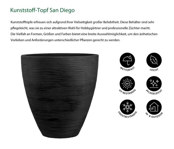 Dehner Kunststoff-Topf San Diego, konisch,