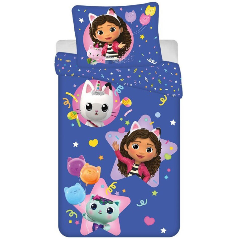 Gabby's poppenhuis Dekbedovertrek Pandy & Mercat - 140 x 200 cm - Polyester