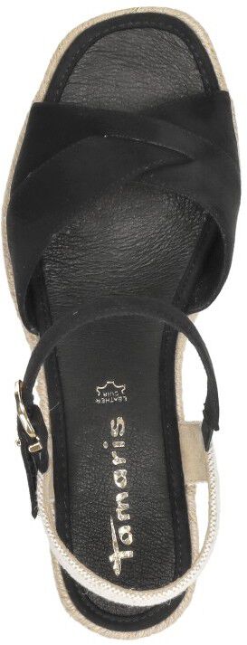 Tamaris Sandalen Touwzool zwart
