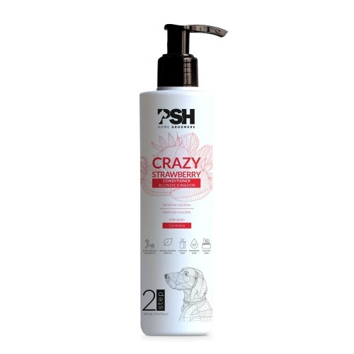 Condicionador Crazy Strawberry para cães da PSH COSMETICS