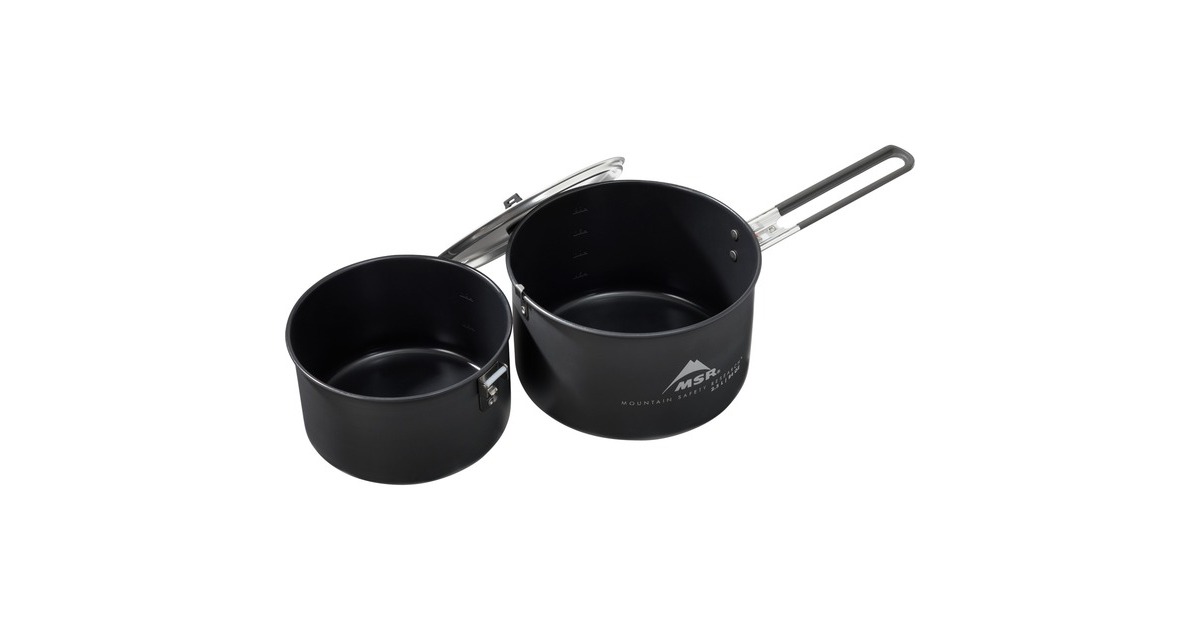 MSRPannenset keramische coating, 3-delig kookpannenset  (Grijs, keramische coating)