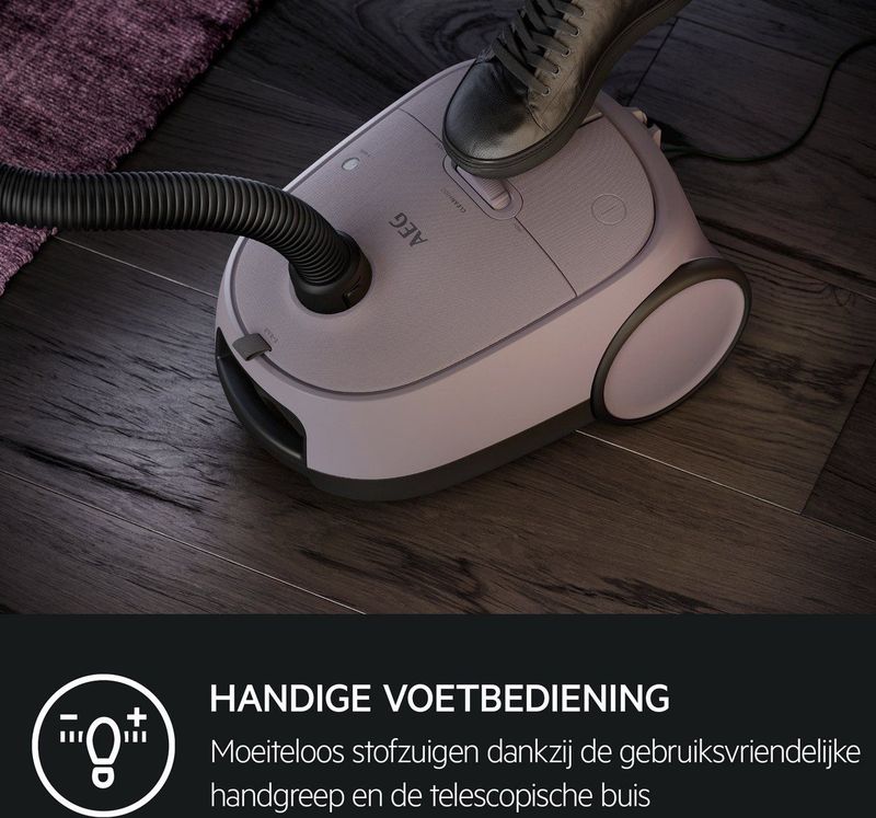 AEG AB61C1WP CLEAN 6000 - Stofzuiger met Zak - Roze - HEPA 12