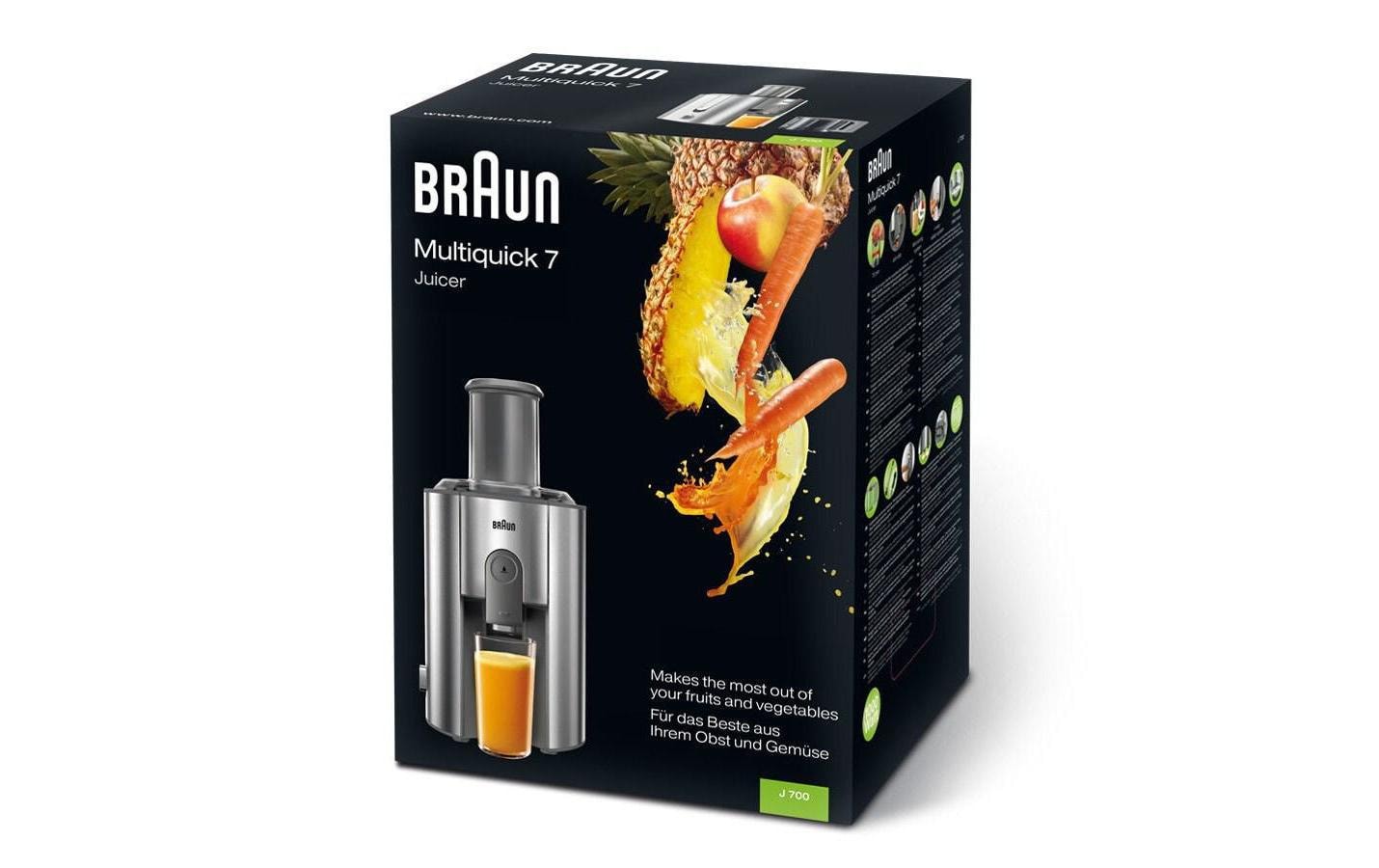 Entsafter Multiquick J700 Silber<br>1000-Watt-Leistung für alle Frucht- und Gemüsesorten