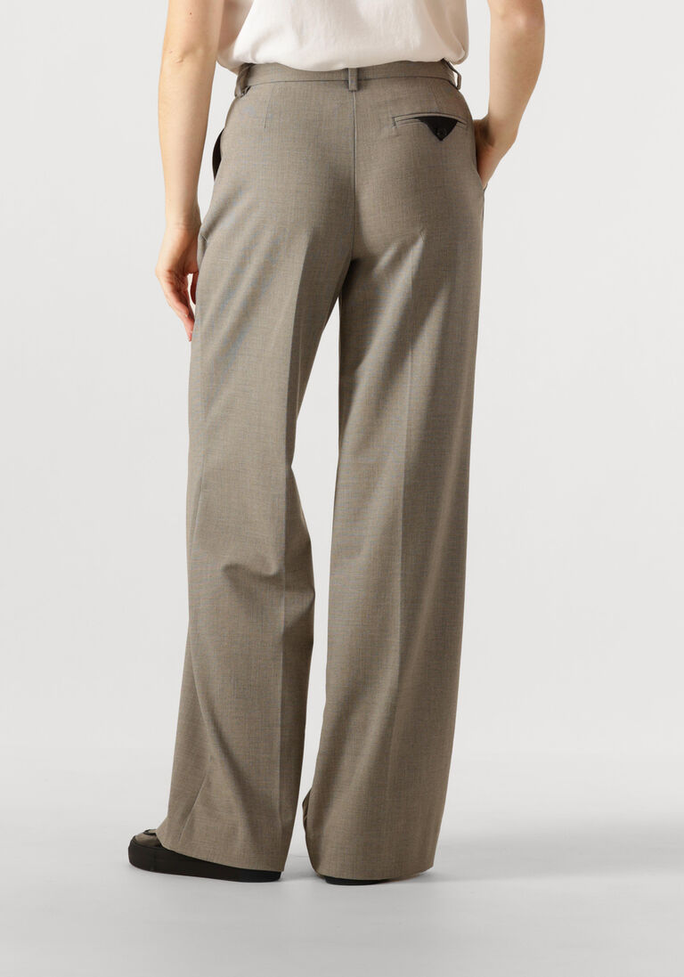 taupe haute l'amitié wijde broek nicole pleat tall pant