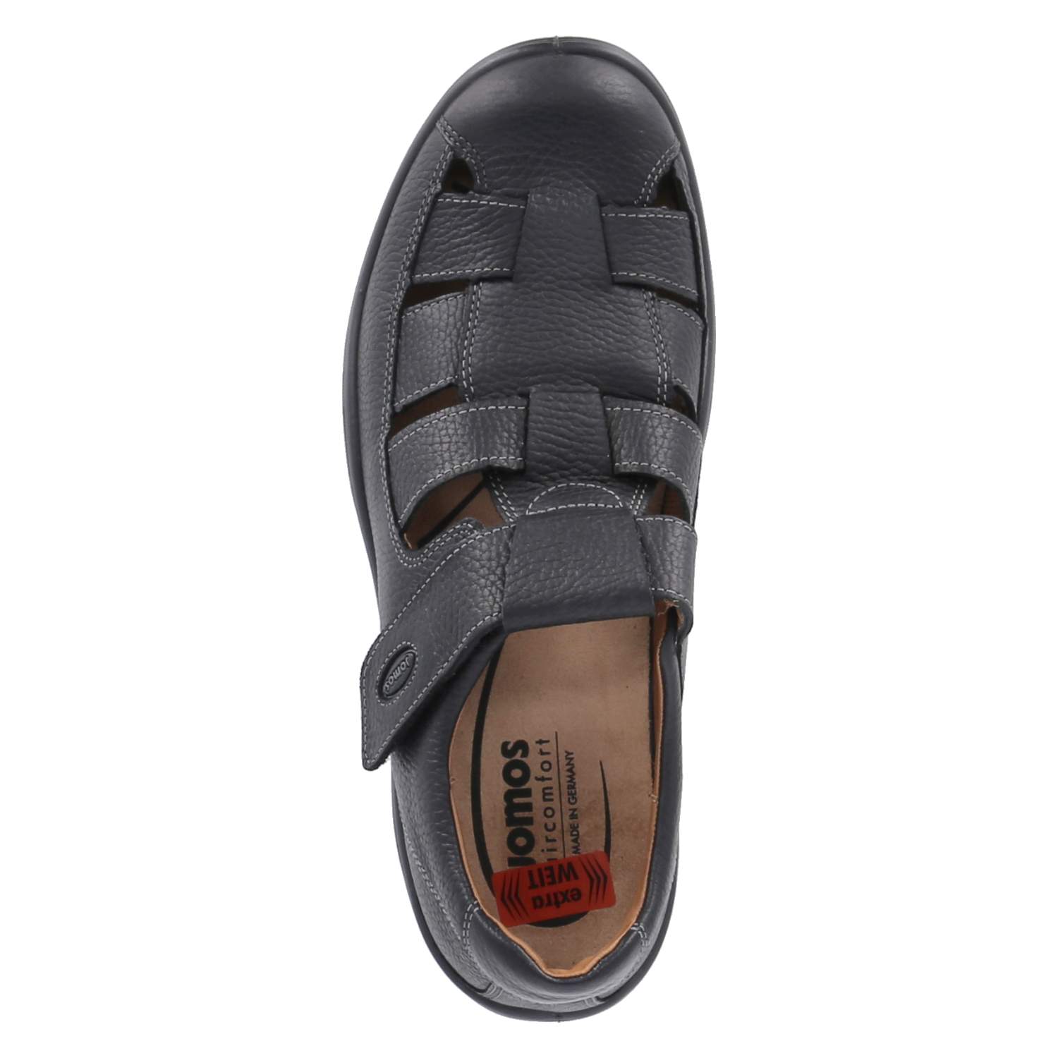 Jomos Jomos Herren Sandalen Schwarz Glattleder - schwarz