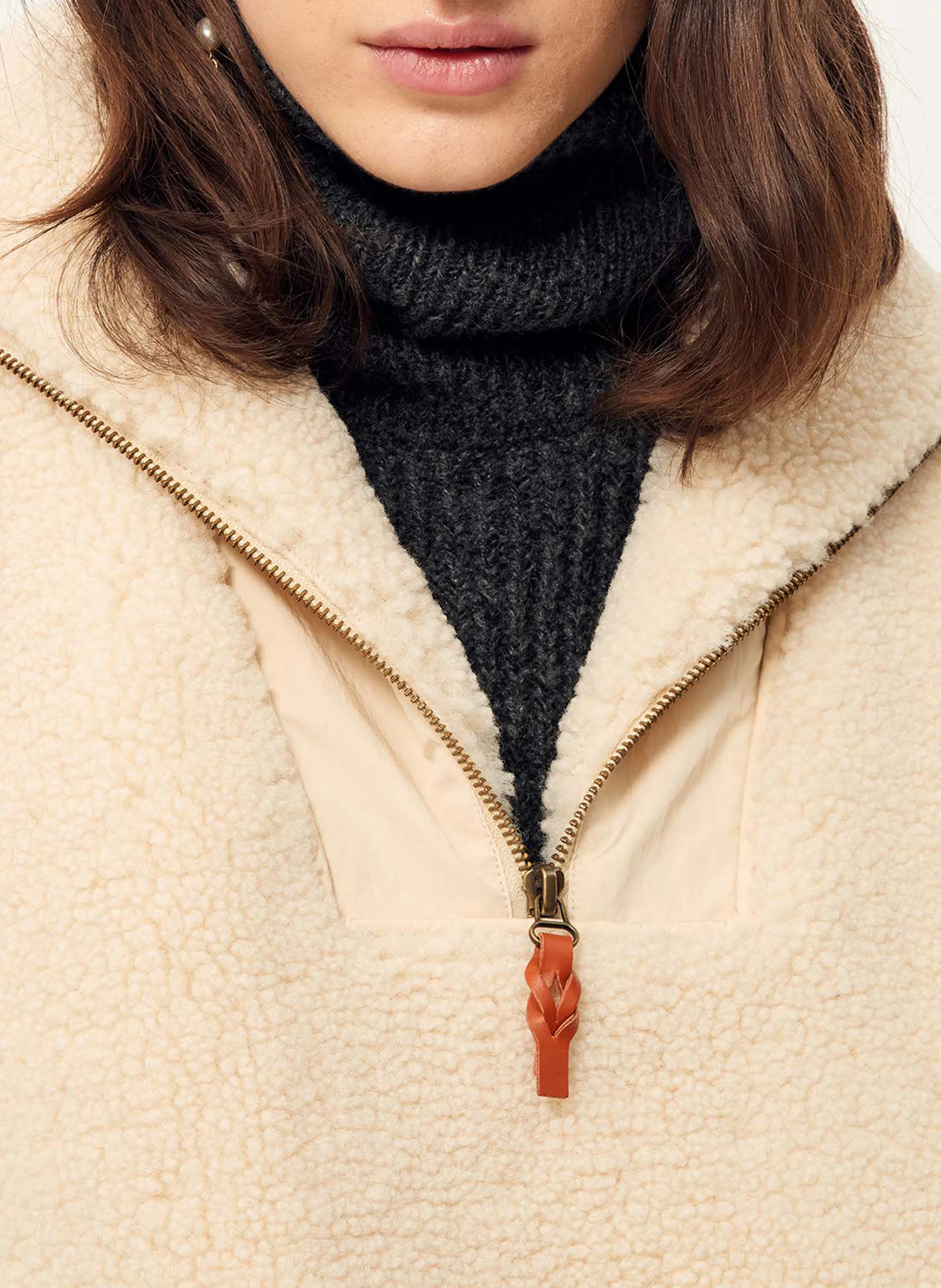SKY LAKE - Sweat oversize à col zippé| Beige