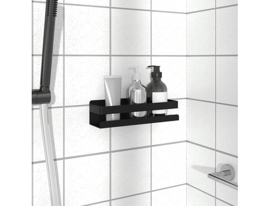 VIDAXL - Accessoire de douche étagère de douche noir mat acier inoxydable 304 brossé