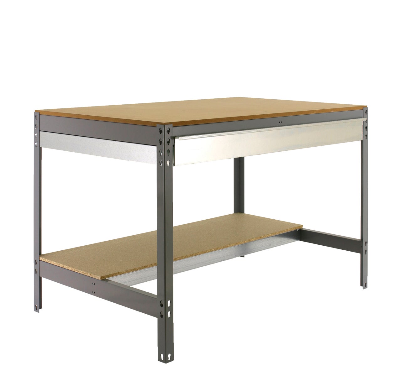 PROREGAL Buffalo werkbank met lade, afmetingen (H x B x D): 84 x 120 x 76 cm, draagvermogen: 600 kg, grijs