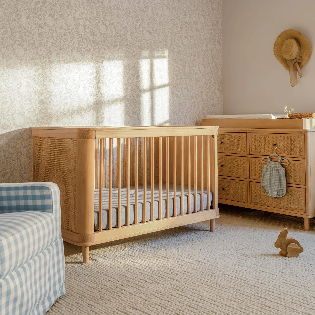 DaVinci Couchette Convertible 3-en-1 Marin - Miel et Rotin