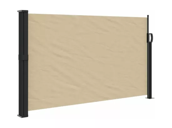 Auvent latéral rétractable beige 120x500