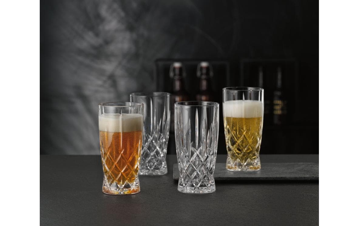 Softdrinkglas Noblesse, 4 StückSet aus vier Biergläsern oder Softdrinkgläsern aus klarem Kristall