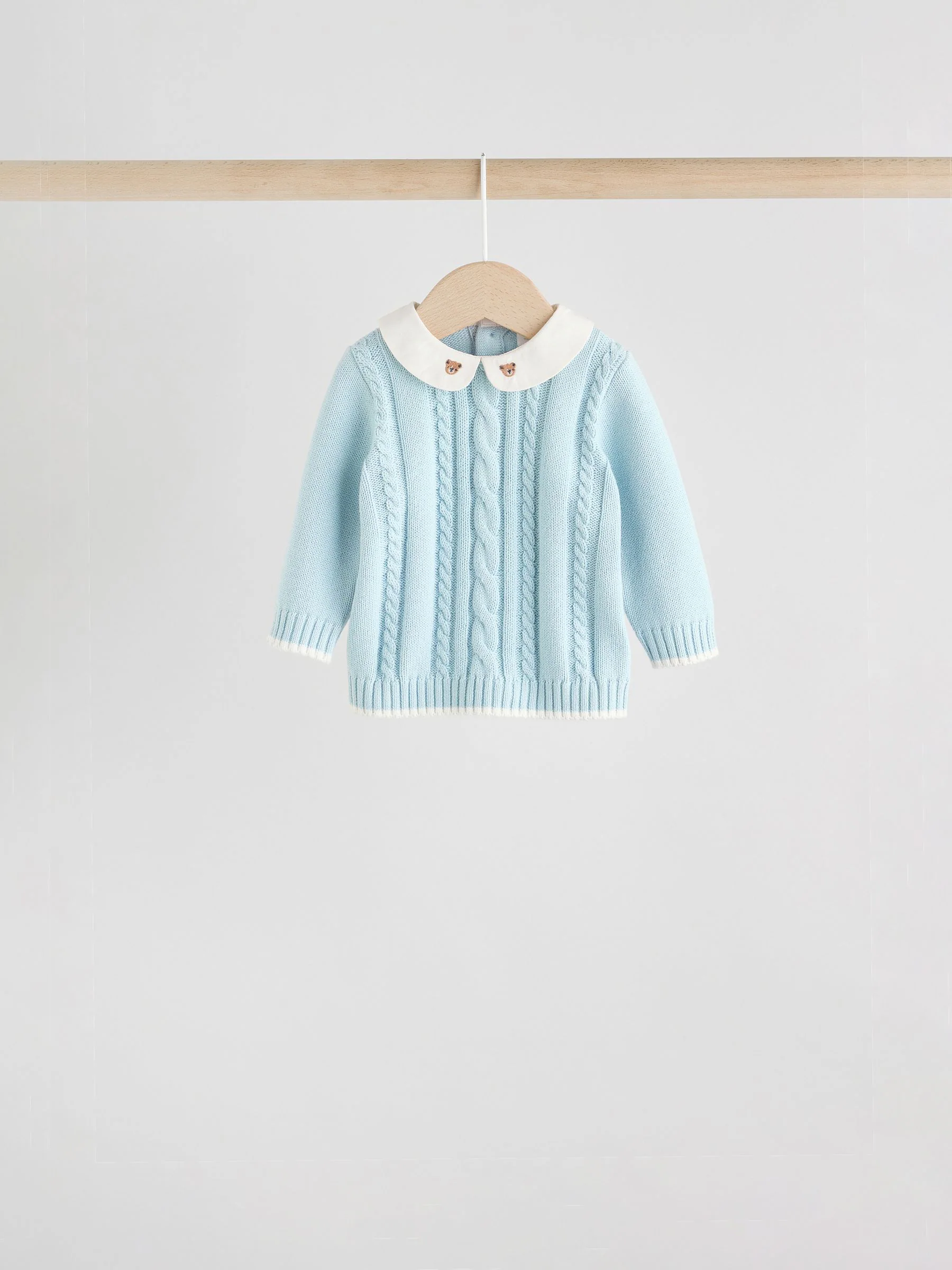 Blauw - Gebreide trui en leggings babyset (0mnd-3jr)