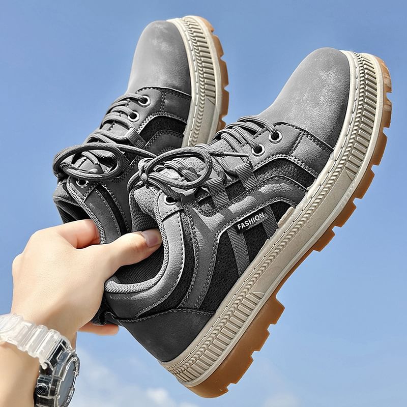 Tanzanite - Veterschoenen met plateauzool