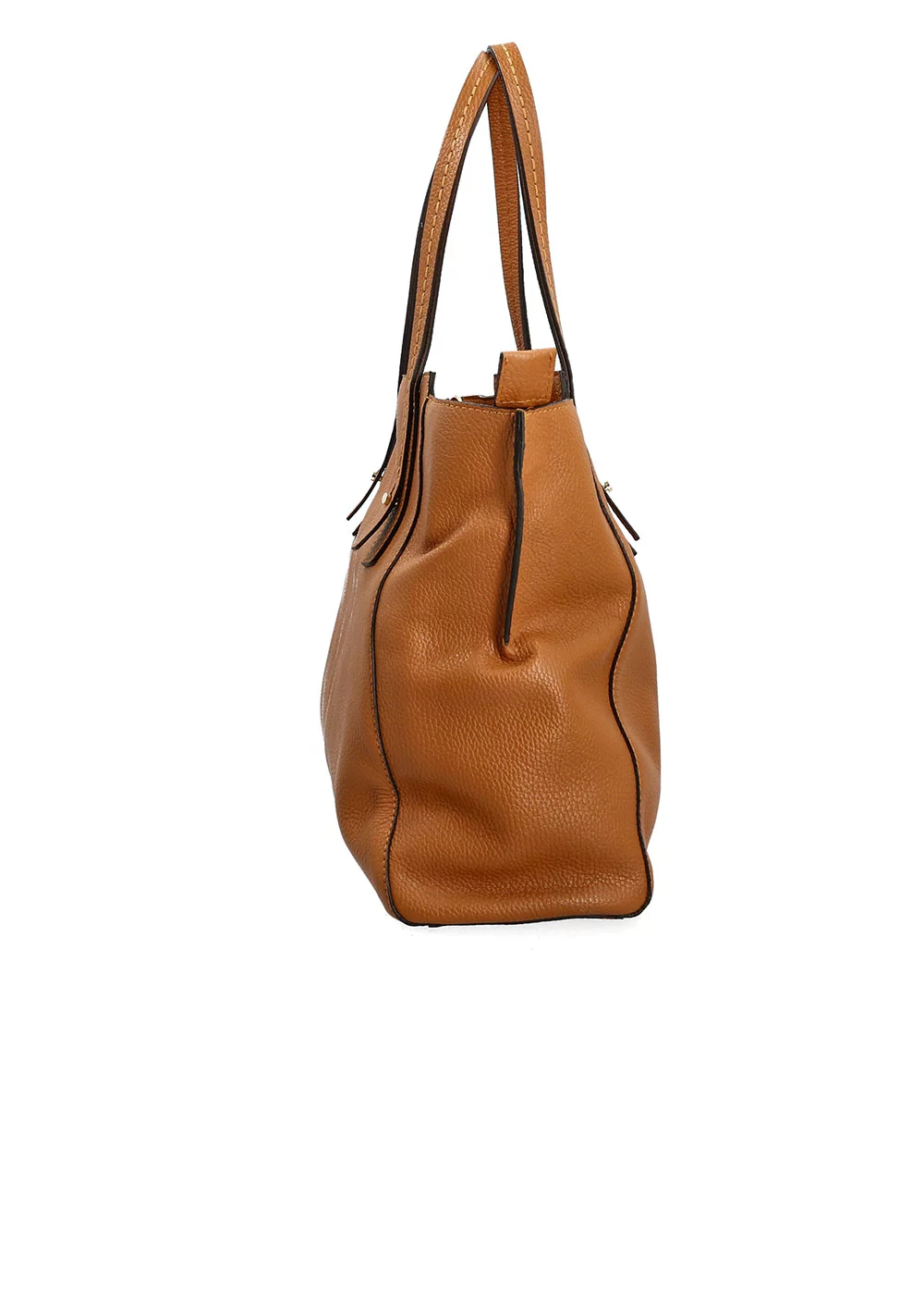 SHOPPING QUITTERIE CUIR CAMEL