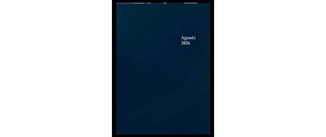 Tagesagenda 14.8 x 20.8 cm, 2026, BlauGeschäftsagenda mit einem Tag pro Seite