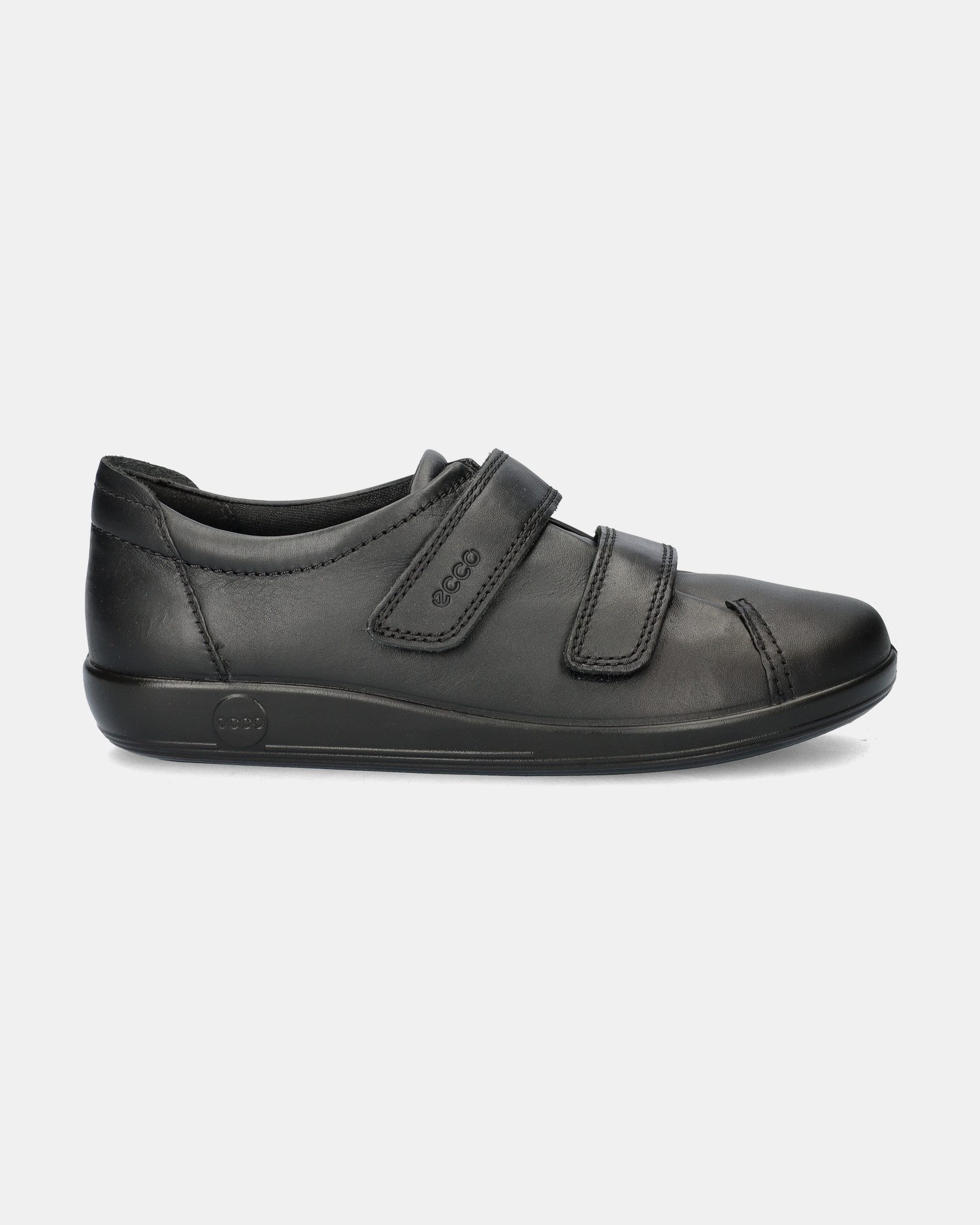 Ecco Soft 2.0 Klittenbandschoenen  - zwart