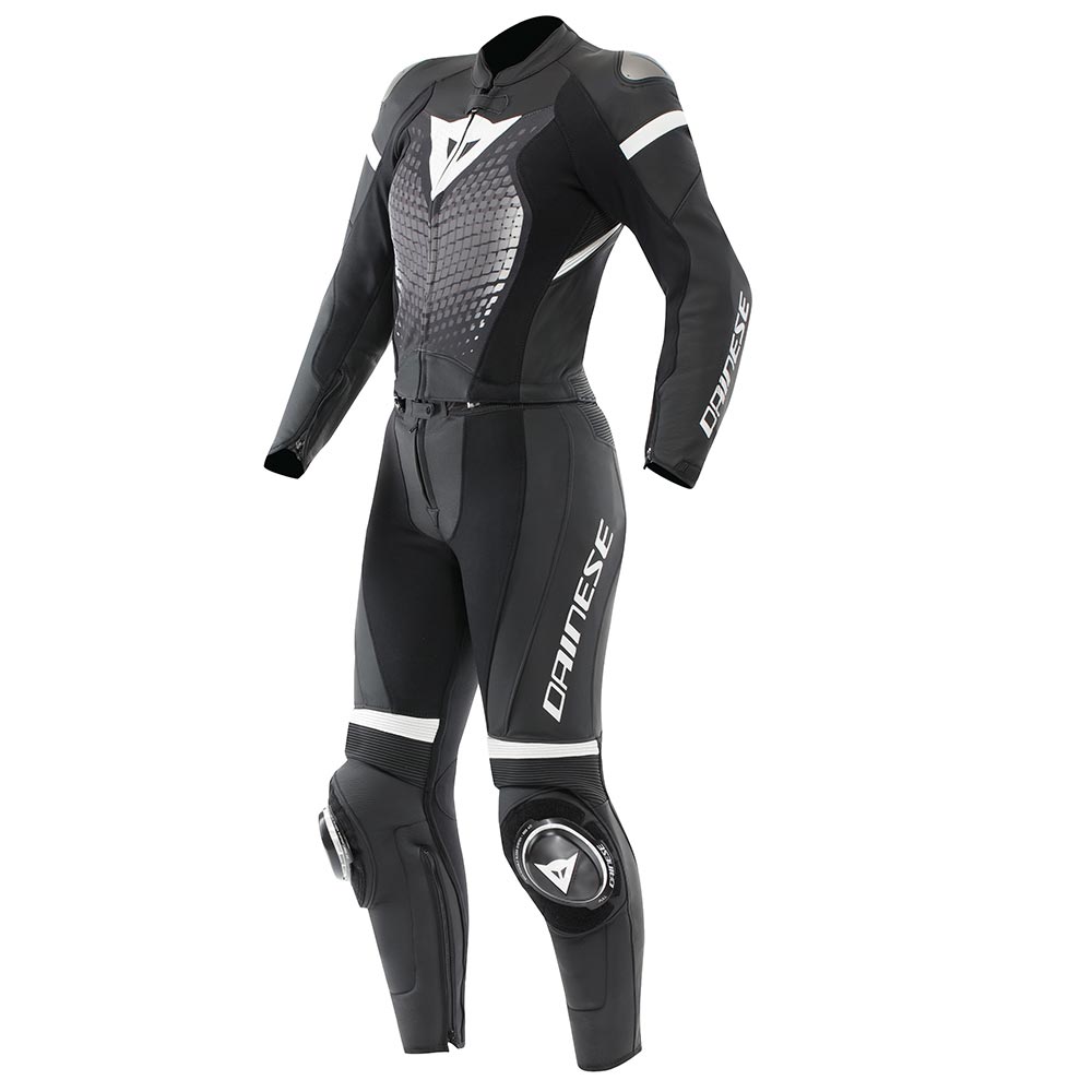 Dainese - Combinaison femme Fulminea Lady grande taille - 2 pièces Noir / Blanc