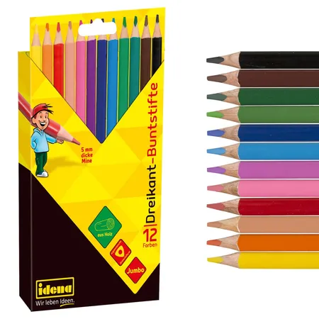 Idena Buntstifte Jumbo, 12er Packung