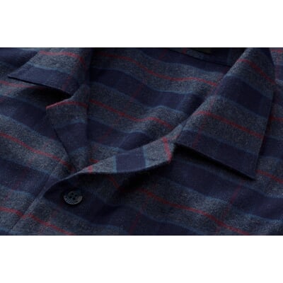 Herren-Flanellpyjama, Blau-Rot