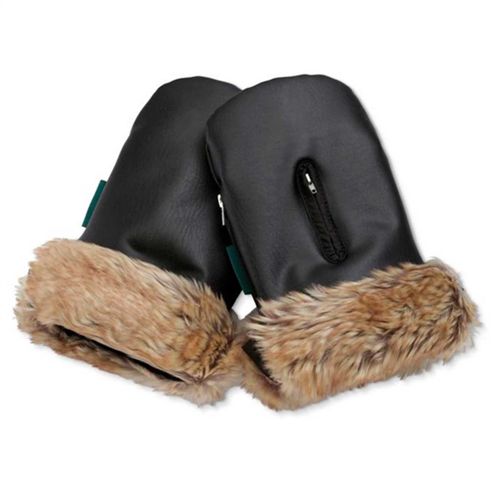 Østerbro Barnevogns Handske Faux Black Fur