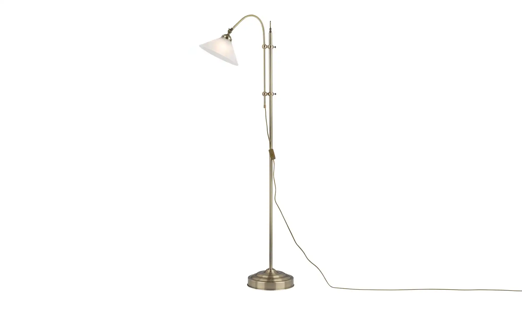 KHG Stehleuchte altmessing in Antik-Optik