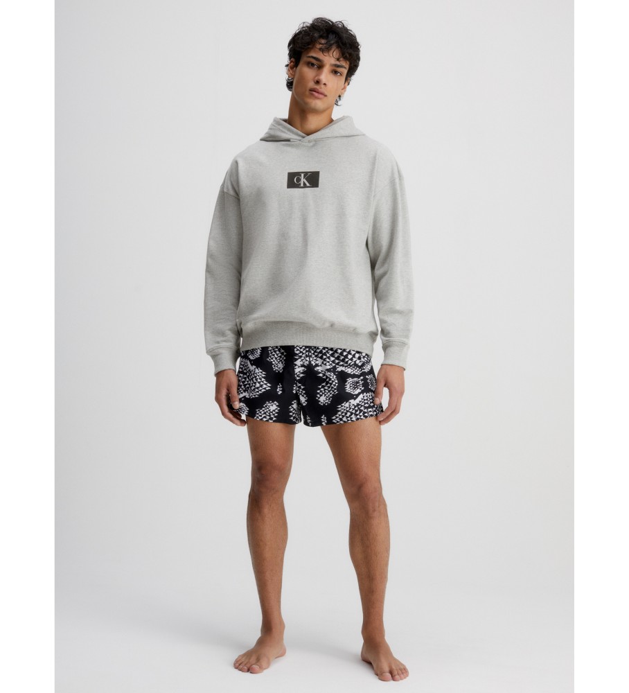 Moletom com capuz Calvin Klein CK96 cinza