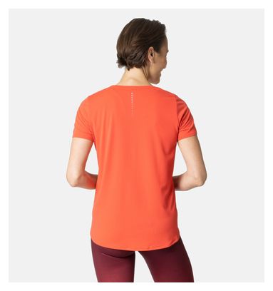 Maillot Manches Courtes Odlo Zeroweight Chill-Tec Femme Rouge