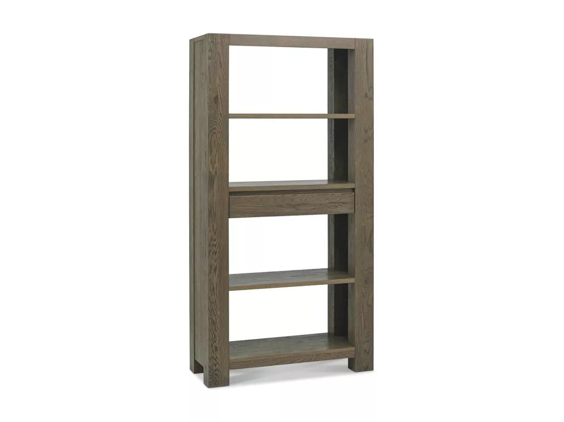 Bibliothèque étagère en bois de chêne fumé ALLEN