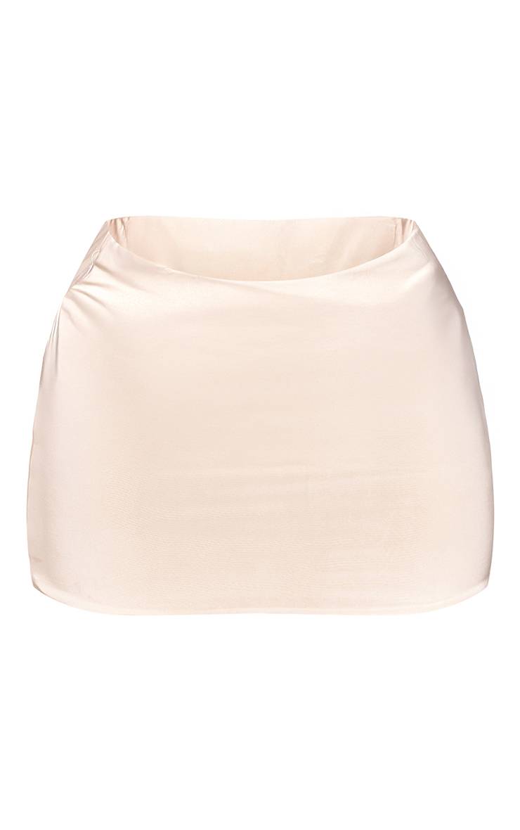 Crème Ensemble Coordonné Jupe Mini Moulante