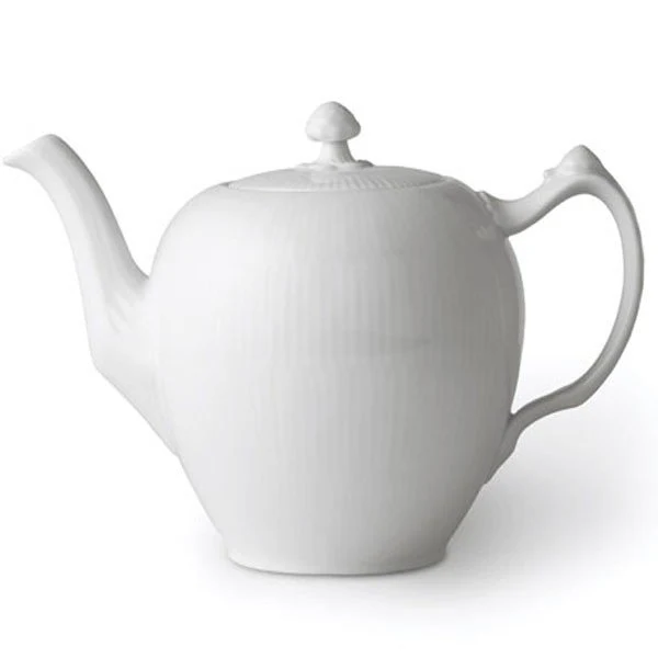 Royal Copenhagen  Hvid riflet tekande - 100 cl.
