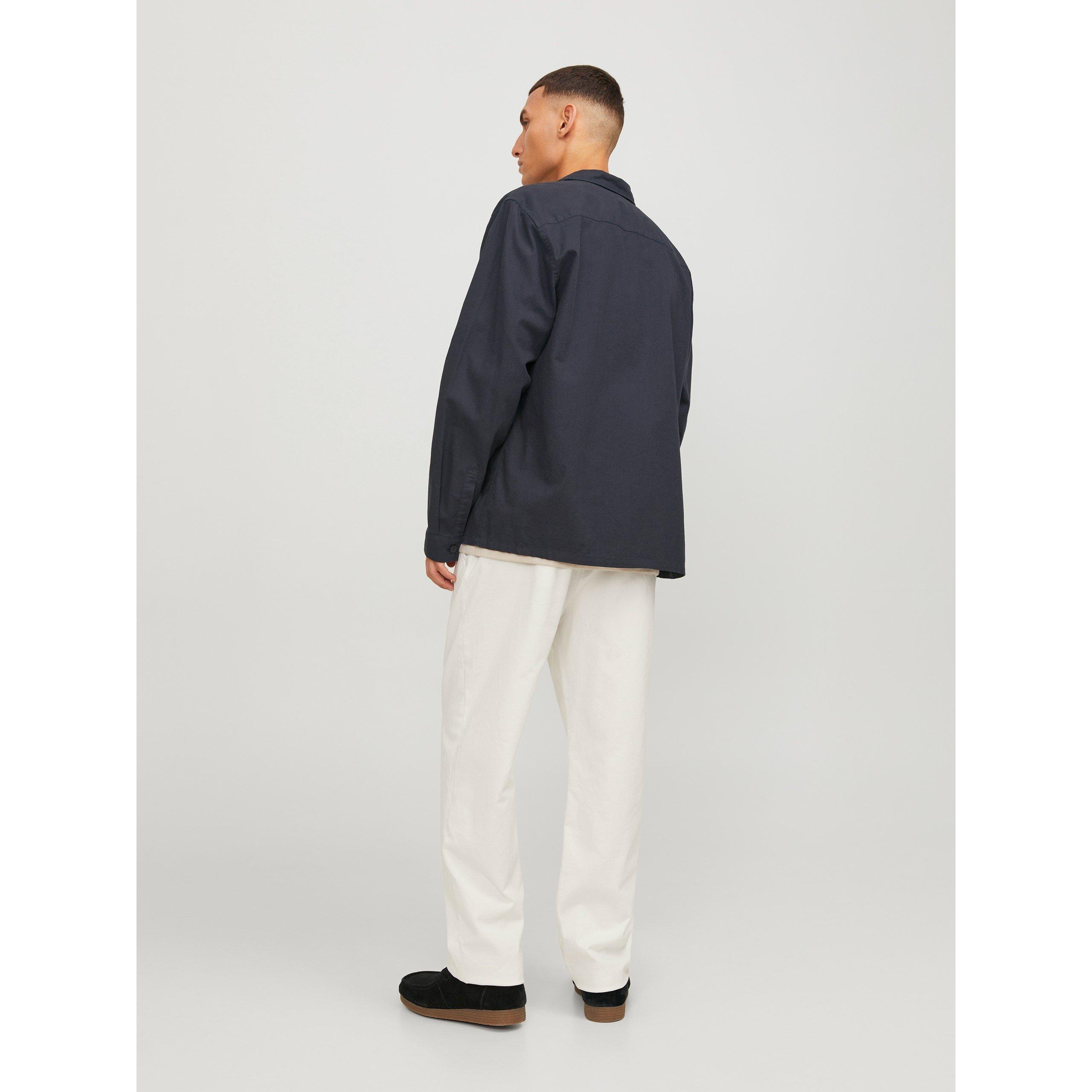 Jack and Jones Venice Linen Blend Long Sleeve Overshirt