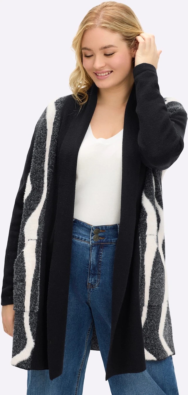 Sheego Jacquardstrickjacke
