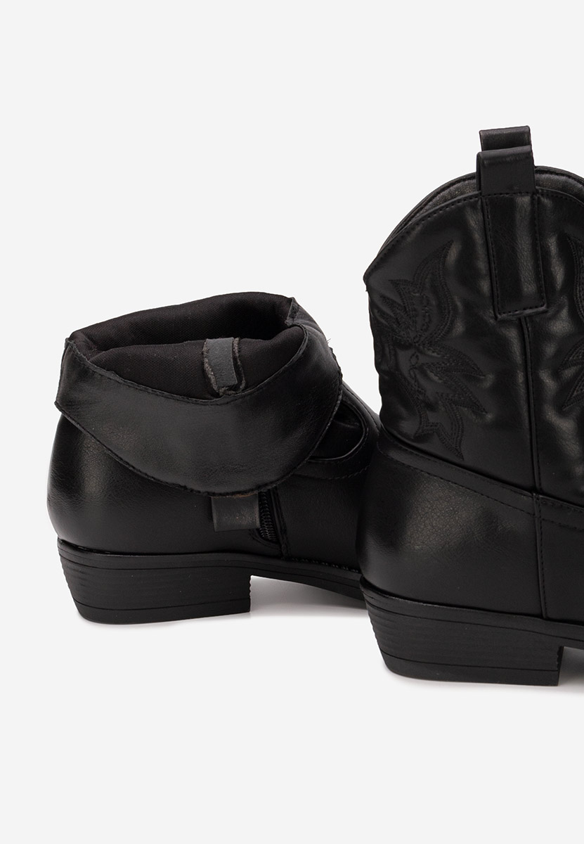 Bottes cowboy femme noires Celvorina